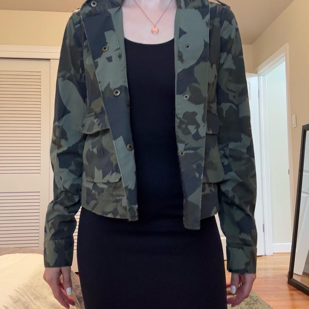 Joe Fresh Green Utility Jacket Camouflage Style